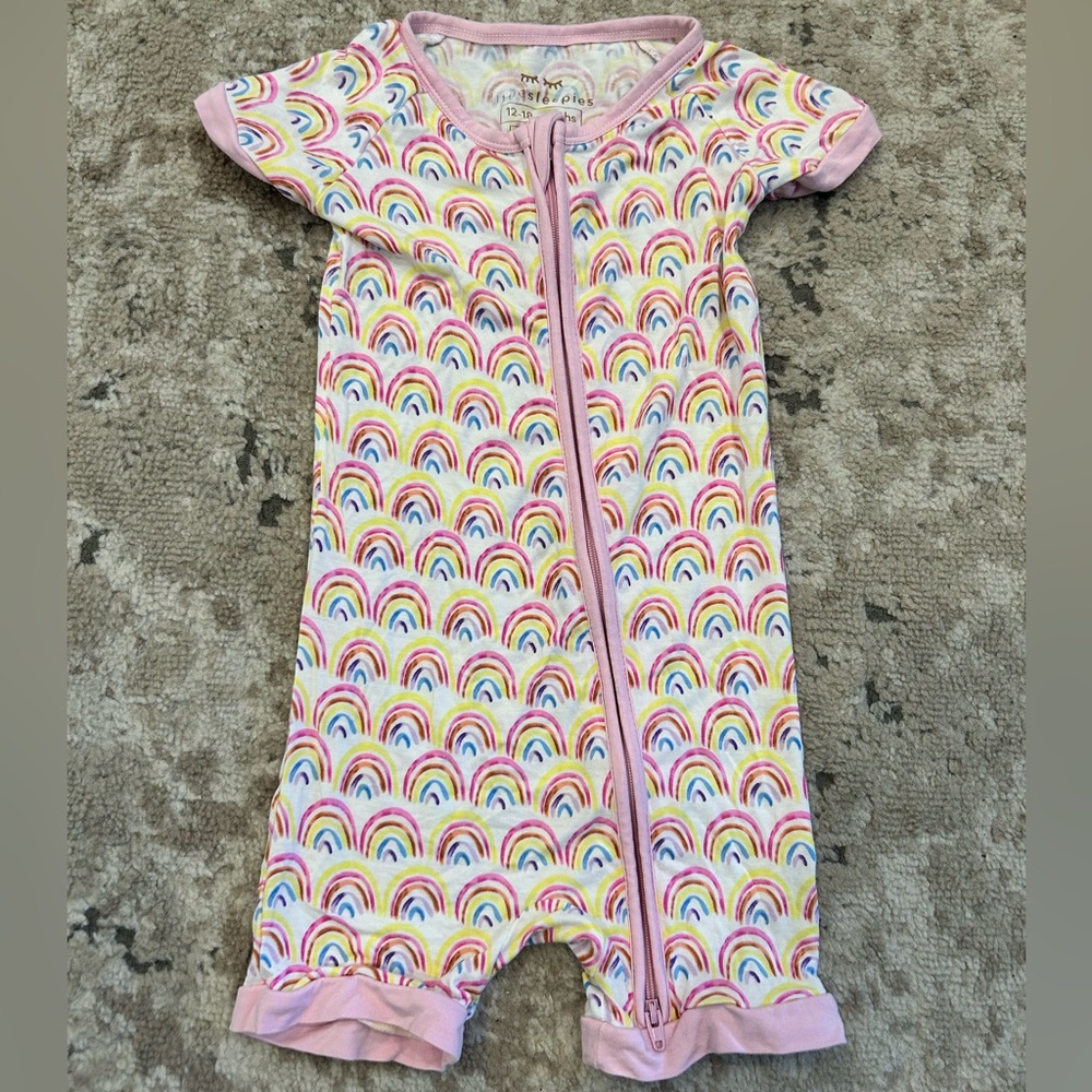 Little Sleepies Pastel Rainbow Shorty Zippy